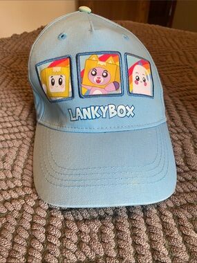 Kids Light Blue YouTube Lanky Box Baseball Cap